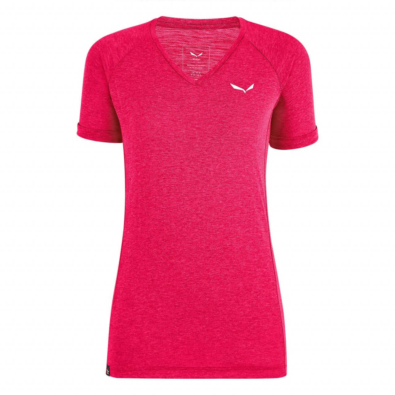 Camisetas Mujer Chile - Salewa Puez Melange Dry V-Neck - Rosas - BHGT-64307